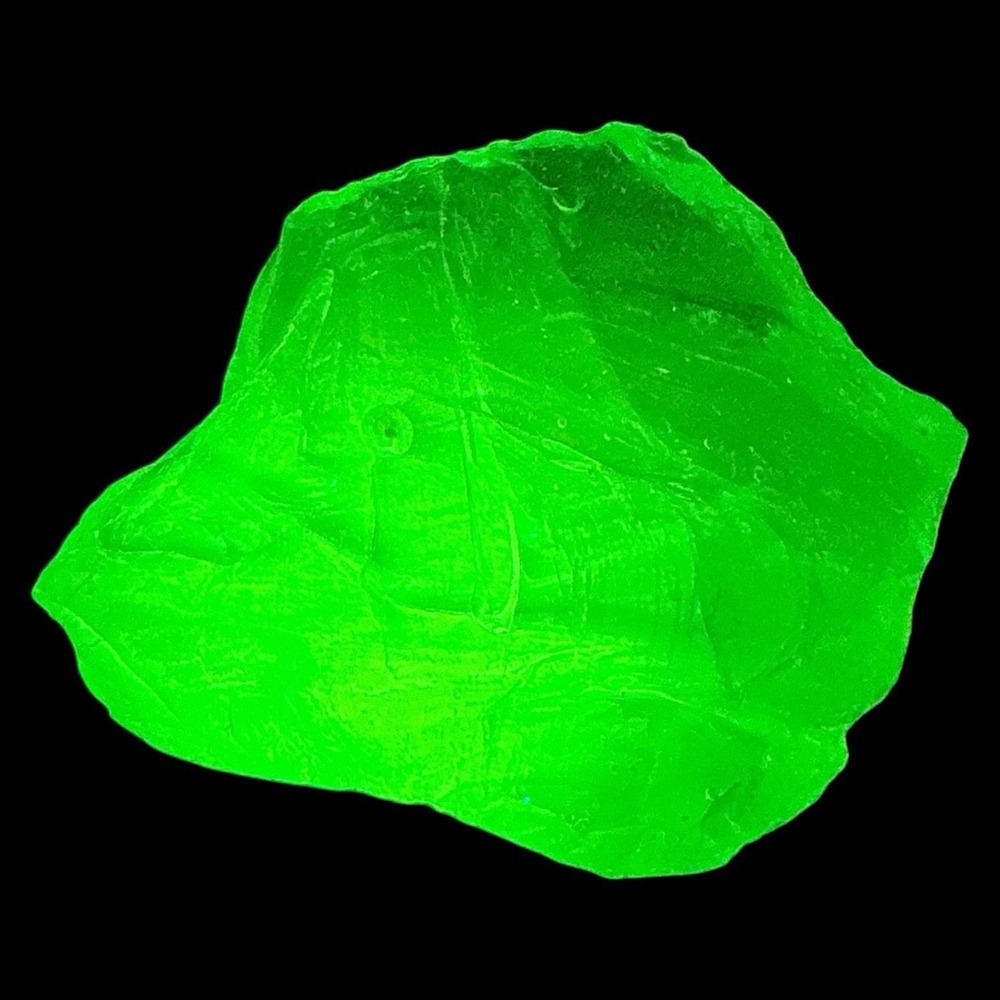 Federal Blue Art Glass Cullet Glowing Manganese Slag‎ Glass #6GX49